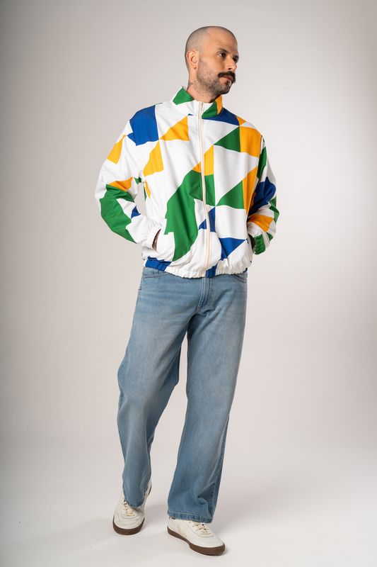 corta vento athos lapa br26 amarelo estampado