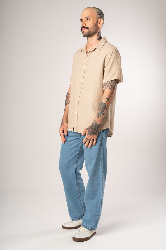 camisa linho mc plano bsb natural