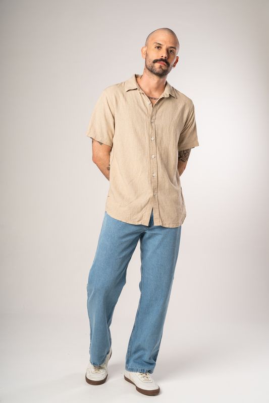 camisa linho mc plano bsb natural
