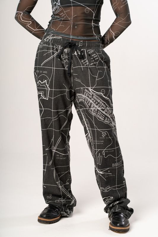 calça linho plano bsb p&b