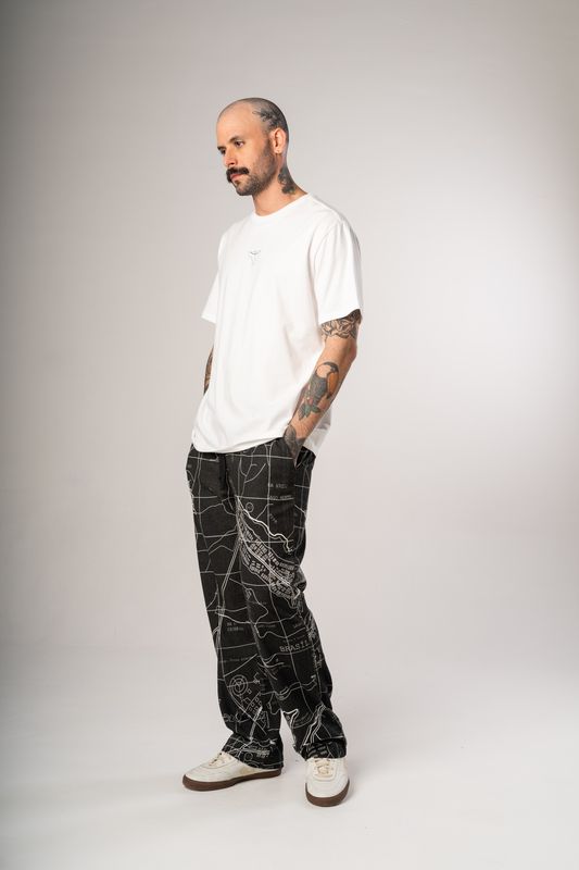 calça linho plano bsb p&b