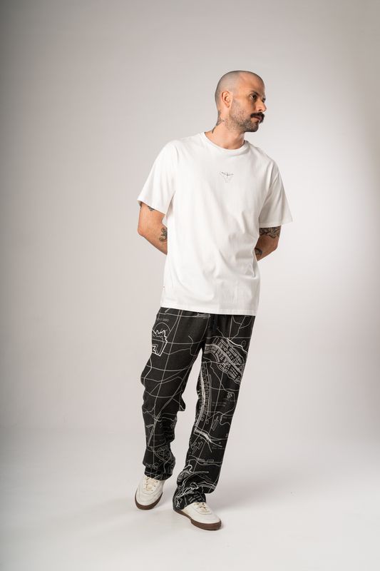 calça linho plano bsb p&b