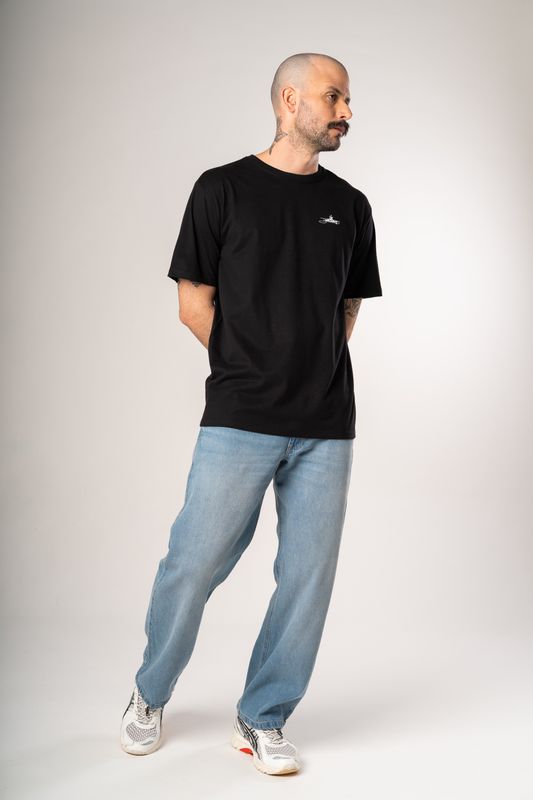 camiseta catedral aquarela preto