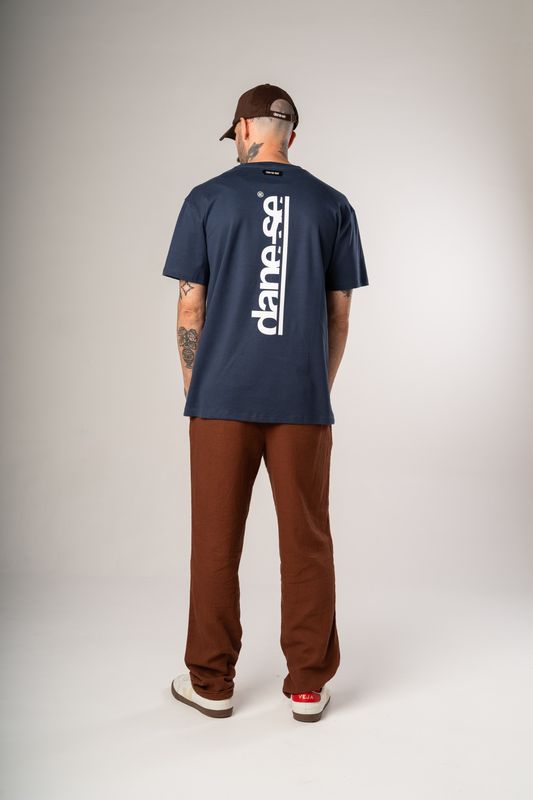 camiseta regular dane-se vertical marinho