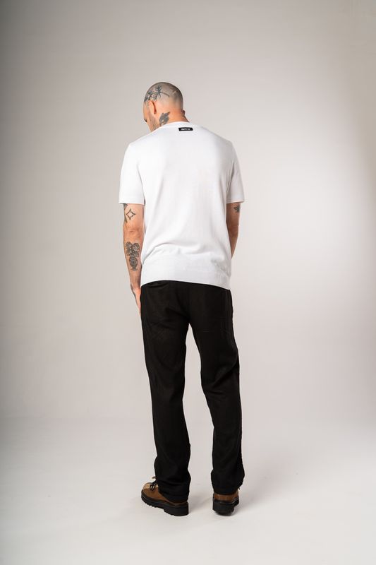 camiseta tricot egipcio branco