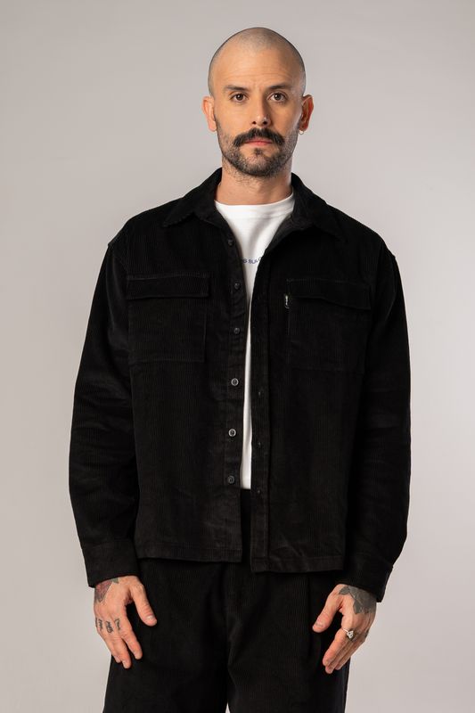 camisa over veludo ml preto