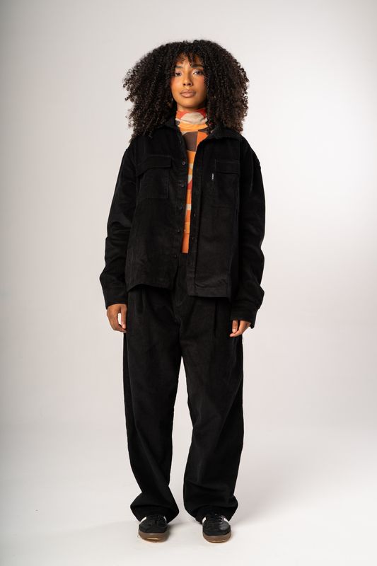 camisa over veludo ml preto