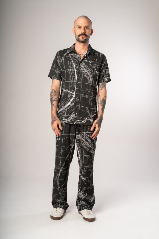camisa plano bsb preto