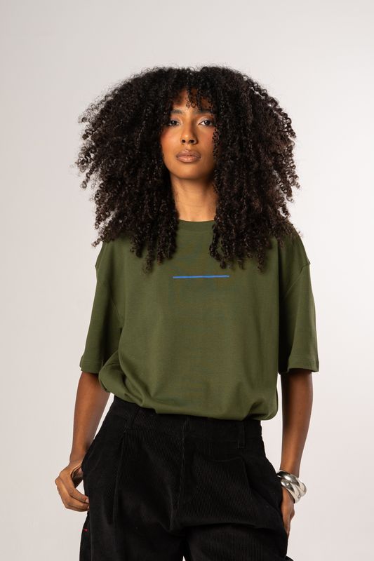 camiseta regular dane-se vertical musgo