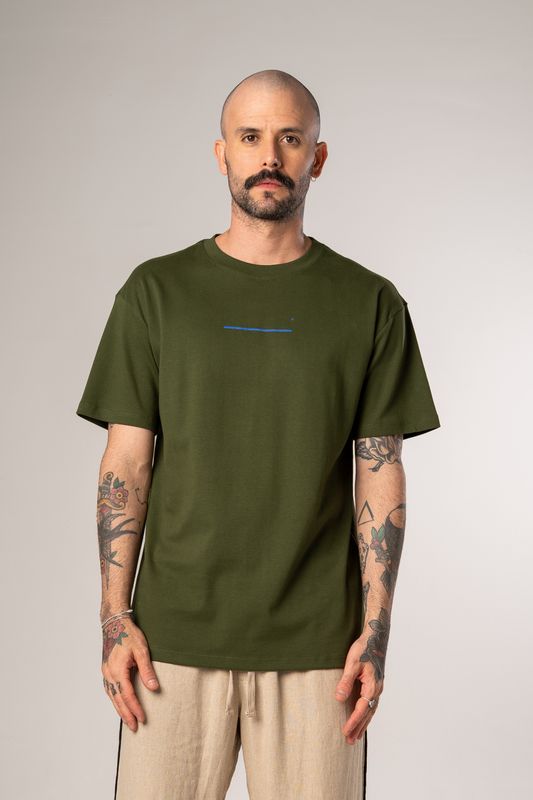camiseta regular dane-se vertical musgo