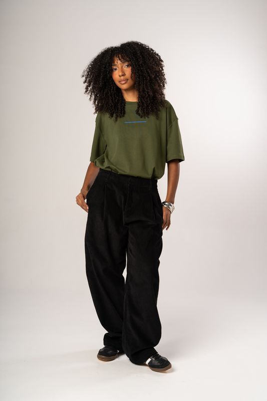 camiseta regular dane-se vertical musgo