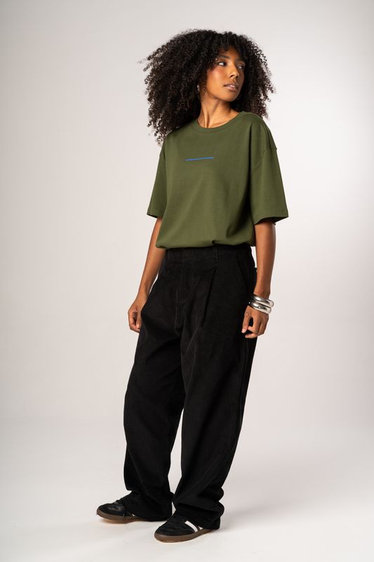 camiseta regular dane-se vertical musgo