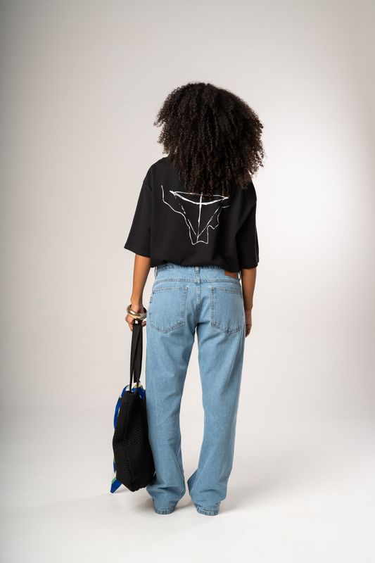 camiseta overboxy plano piloto ii preto