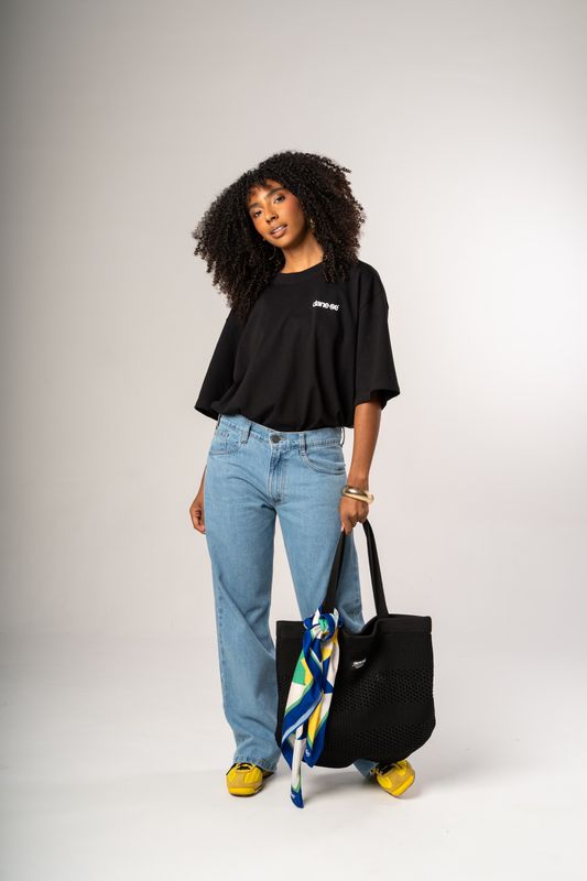 camiseta overboxy plano piloto ii preto