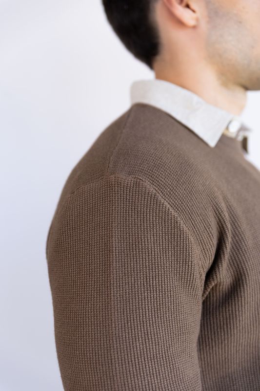 sueter tricot egipcio marrom