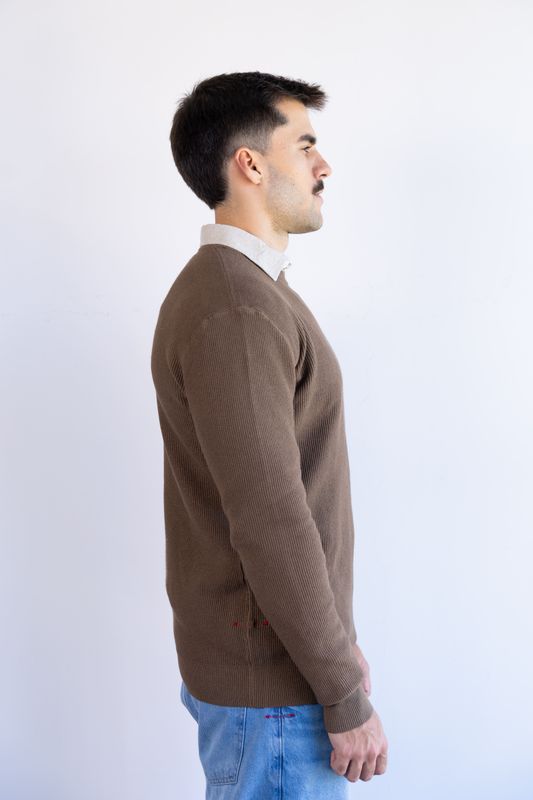 sueter tricot egipcio marrom