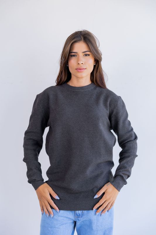 sueter tricot egipcio chumbo