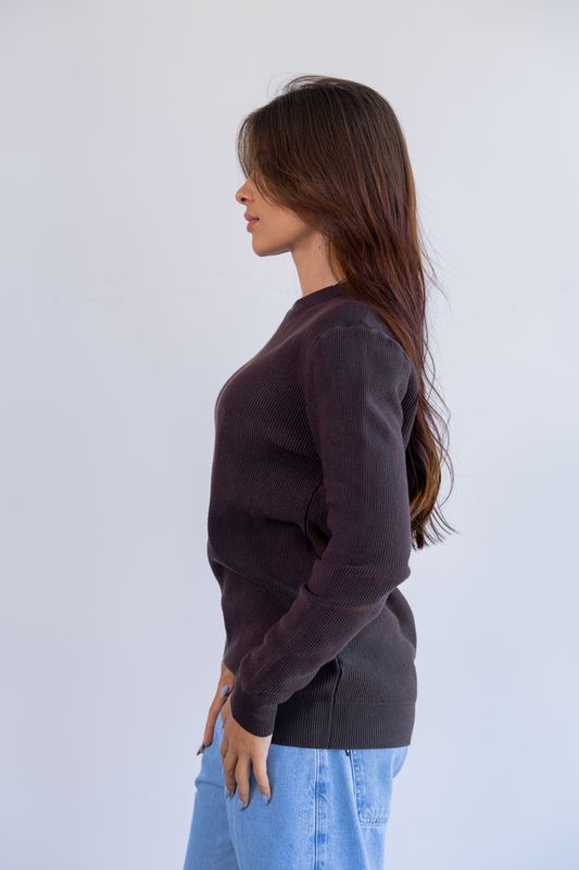 sueter tricot egipcio dark brown