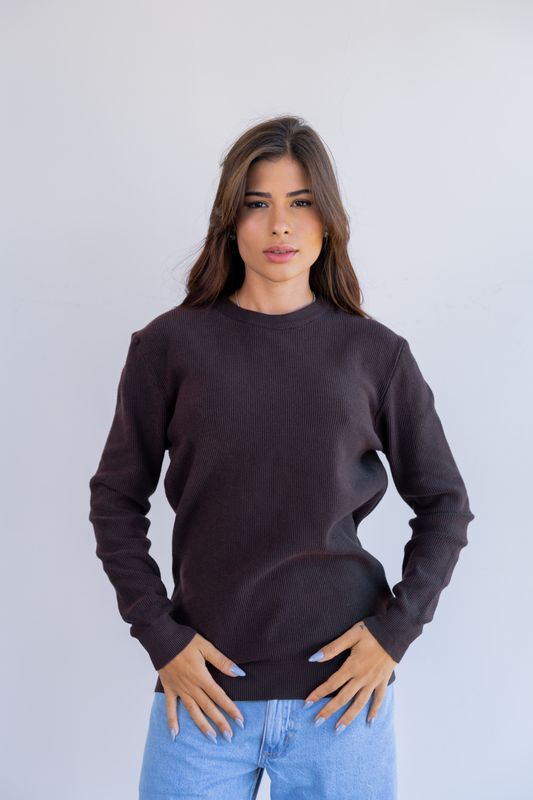 sueter tricot egipcio dark brown