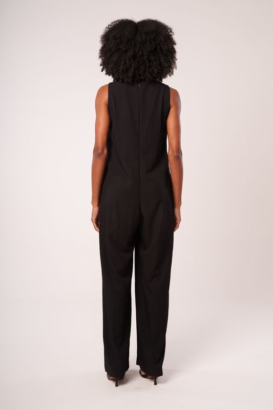 macacao wide leg pantalona preto
