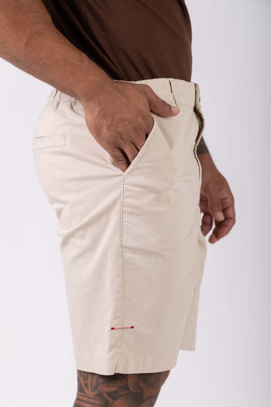 short sarja alfaiataria natural