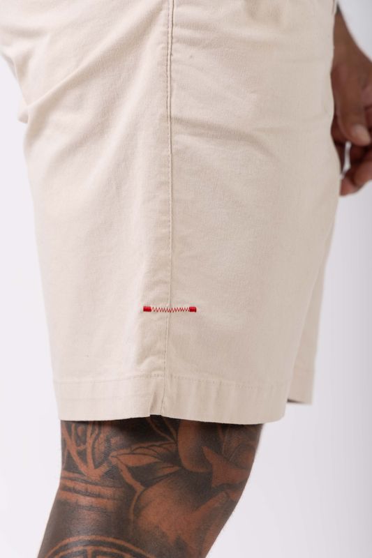 short sarja alfaiataria natural