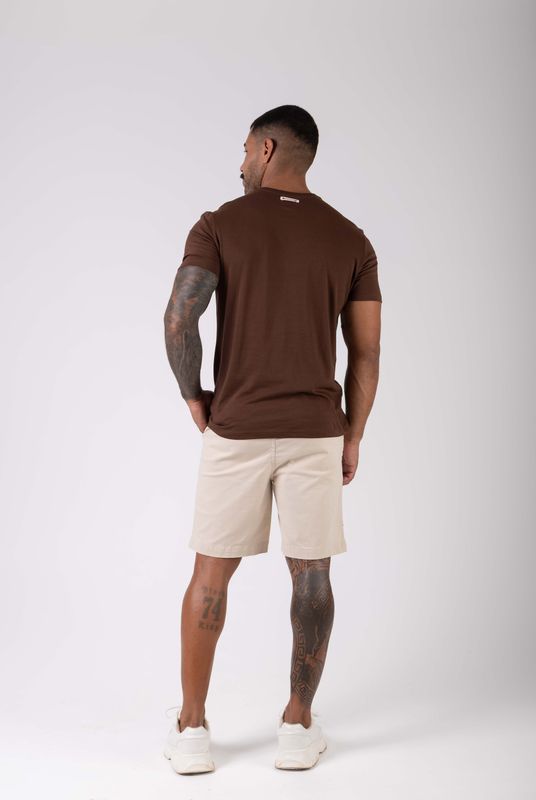short sarja alfaiataria natural