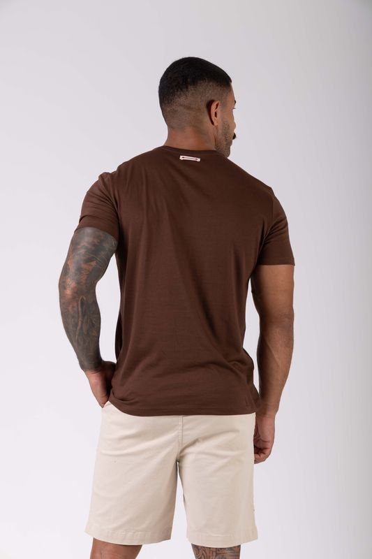 camiseta pima basic marrom