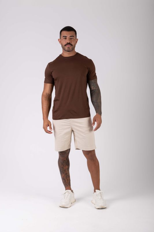 camiseta pima basic marrom