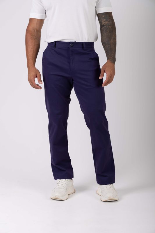 calça sarja work marinho