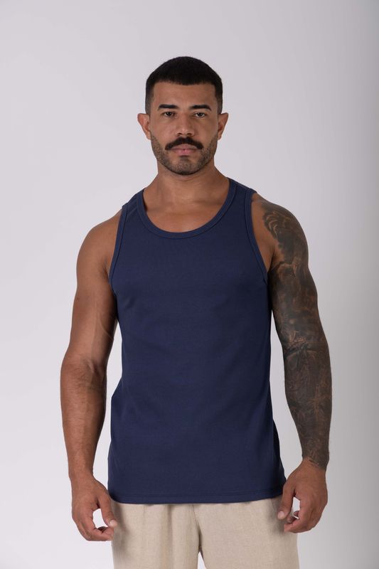 regata americana slim marinho