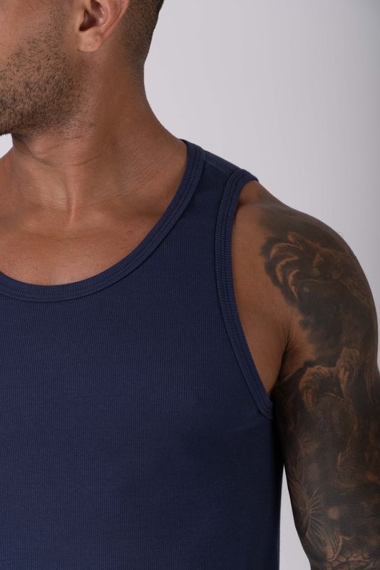 regata americana slim marinho