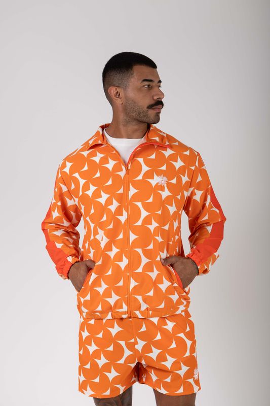 corta vento estampas na praia npf26 laranja