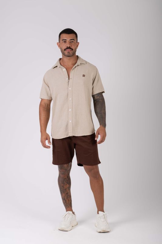 camisa linho mc na praia npf26 natural