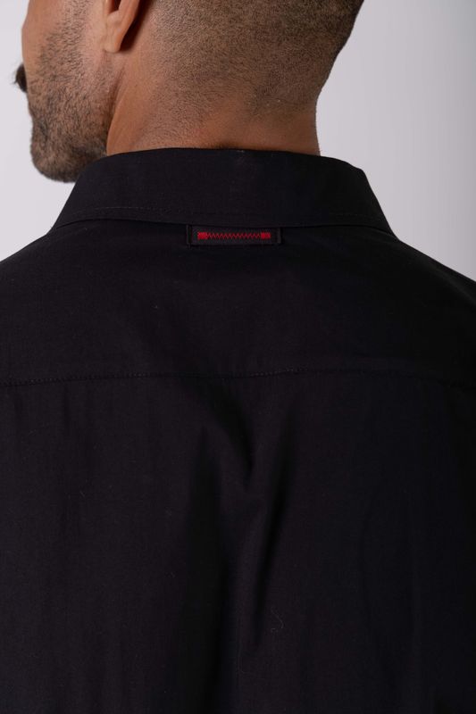 camisa comfy work manga longa preto