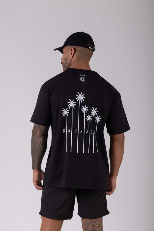 camiseta regular coqueiro npf26 preto