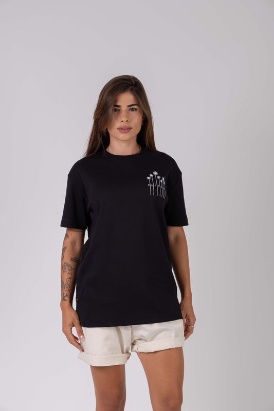 camiseta regular coqueiro npf26 preto