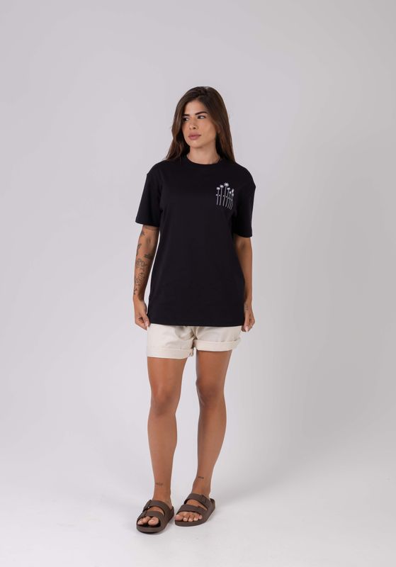 camiseta regular coqueiro npf26 preto