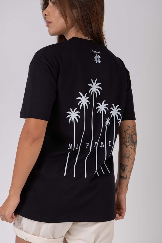 camiseta regular coqueiro npf26 preto