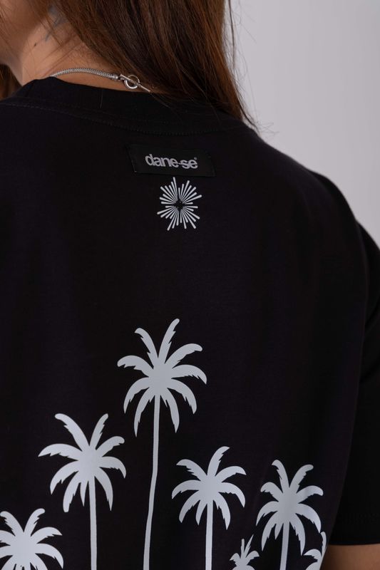 camiseta regular coqueiro npf26 preto
