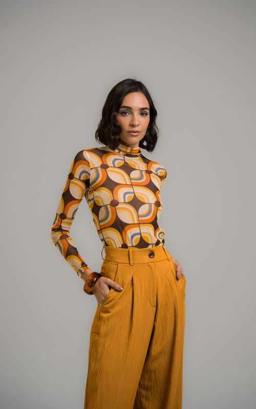 segunda pele retrô mid century modern estampado
