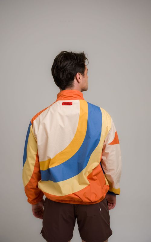 corta vento mid century modern estampado