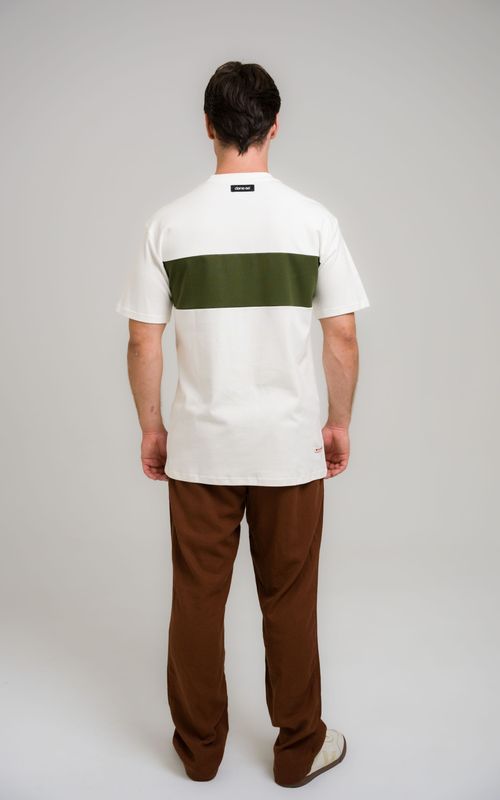 camiseta regular faixa mcm off