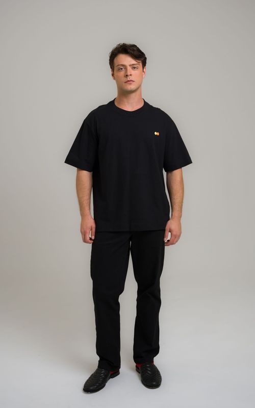 camiseta overboxy degradê mid century modern preto