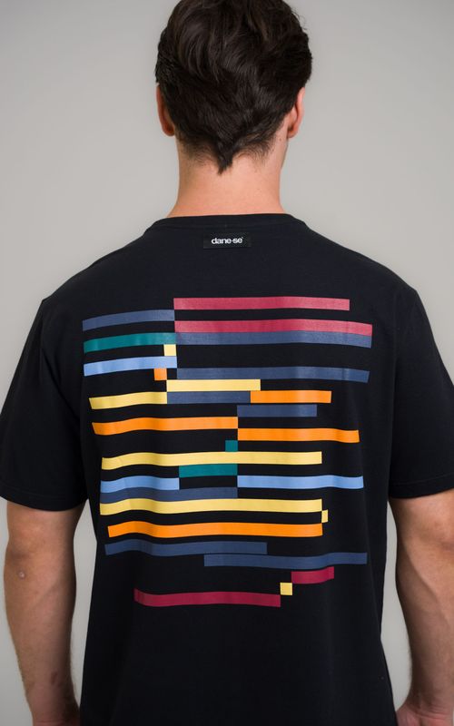 camiseta colors mid century modern preto