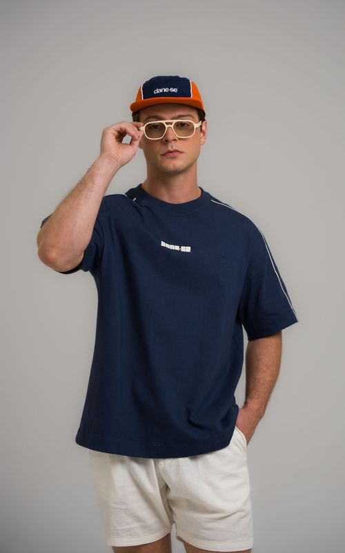 camiseta overboxy debrum dane-se low marinho