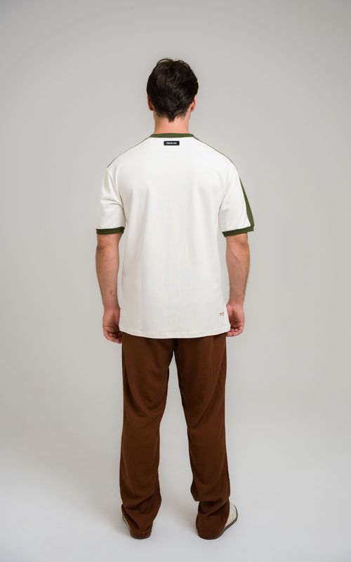 camiseta regular bicolor dane-se shoulder off