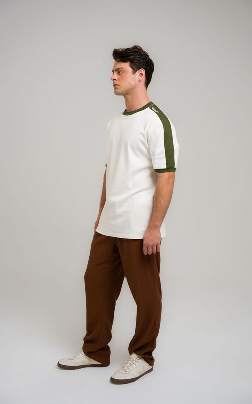 camiseta regular bicolor dane-se shoulder off
