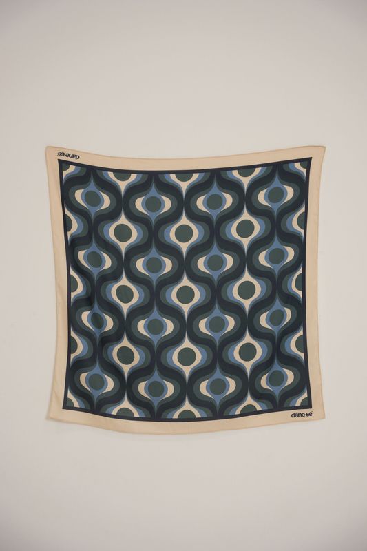 lenço peahen mid century modern azul