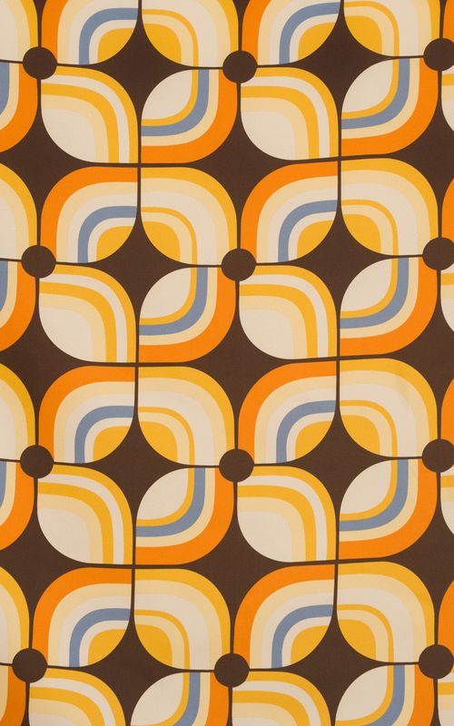lenço retrô mid century modern marrom